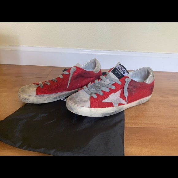 Golden Goose Superstar sneakers red/sand sz37 - Picture 3 of 5